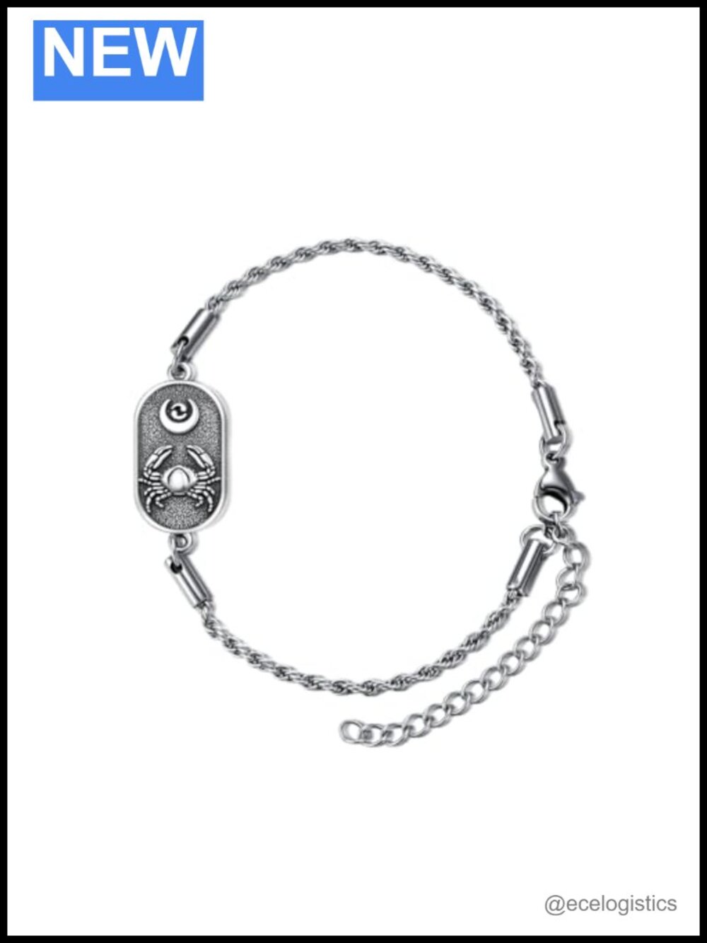 Cancer Zodiac Bracelet 925 Sterling Silver Constellation Anklet Unisex